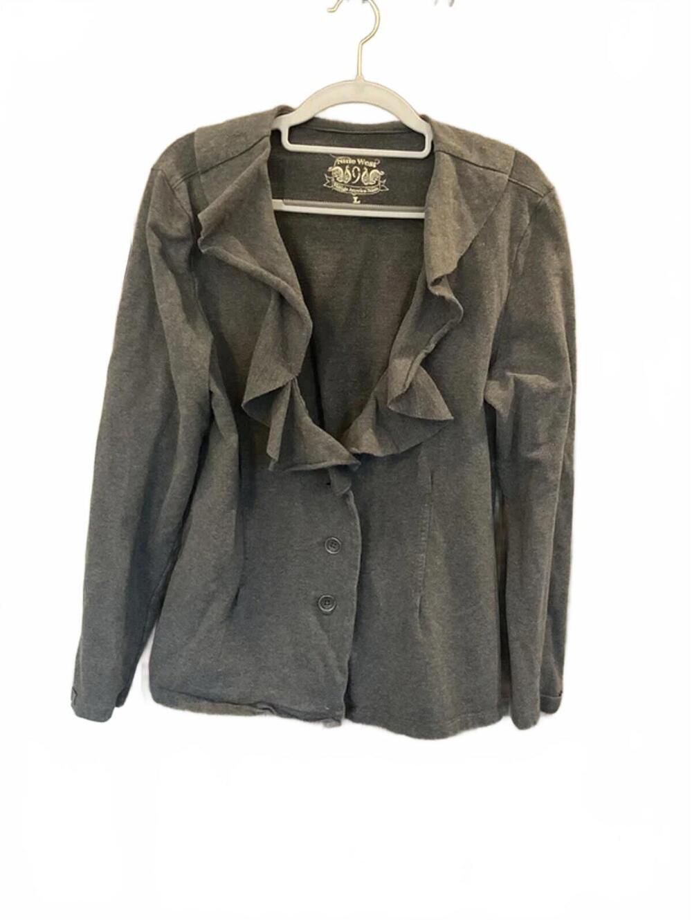 Nine West American Jeans Womens Gray Jacket Size L